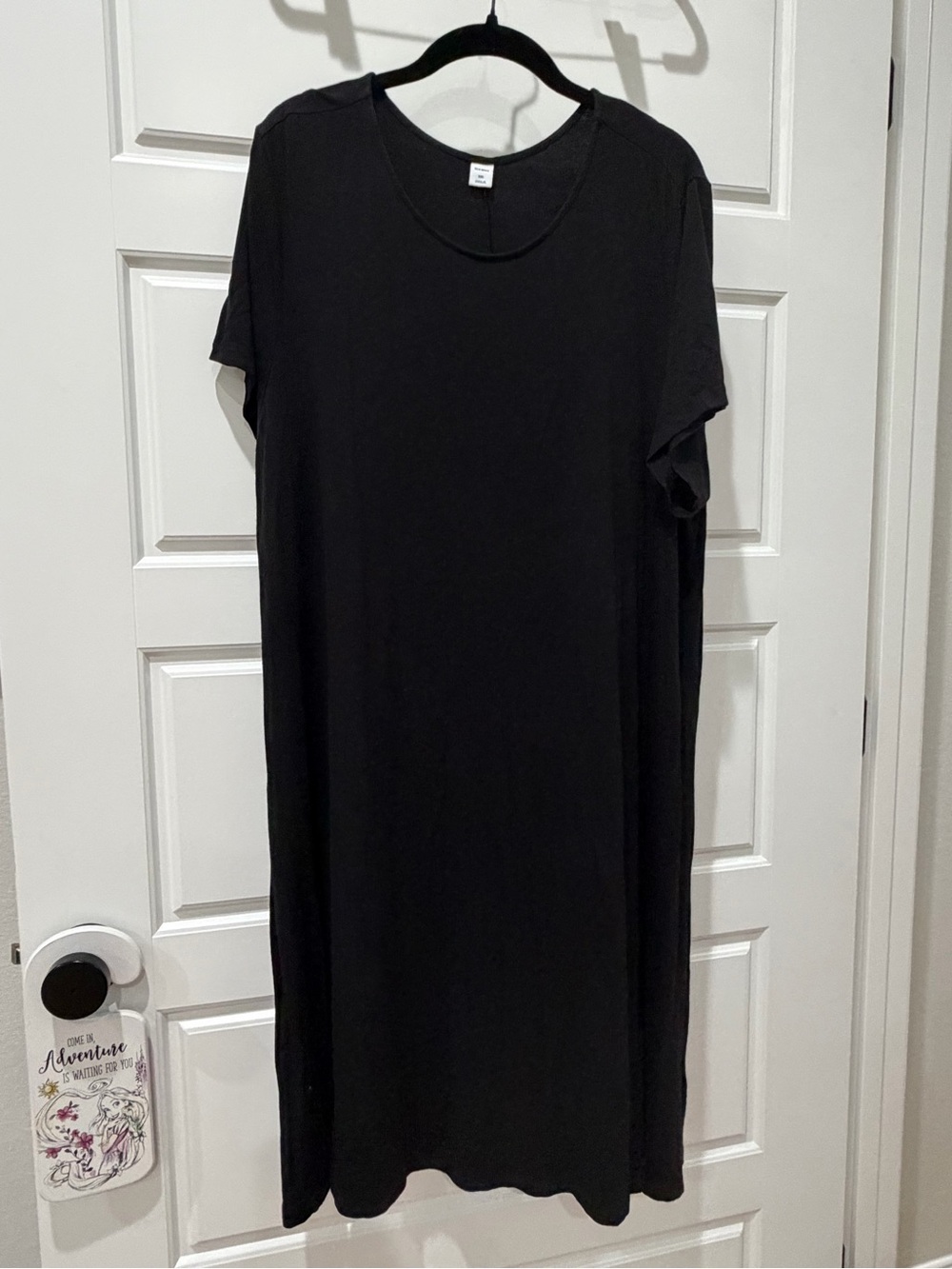 Old Navy Black Midi T-Shirt Dress